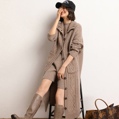 Cashmere chunky knit cardigan