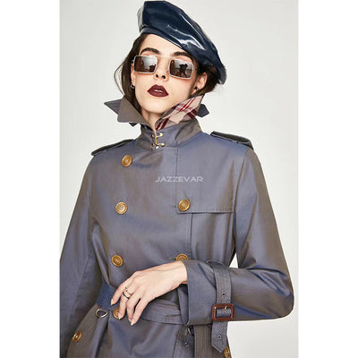 Double breasted trench coat