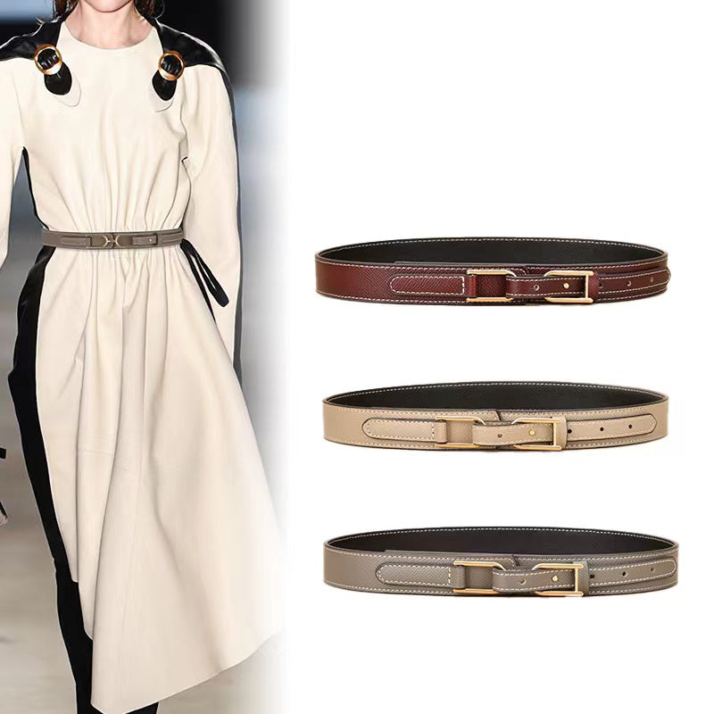 Women's leather belt