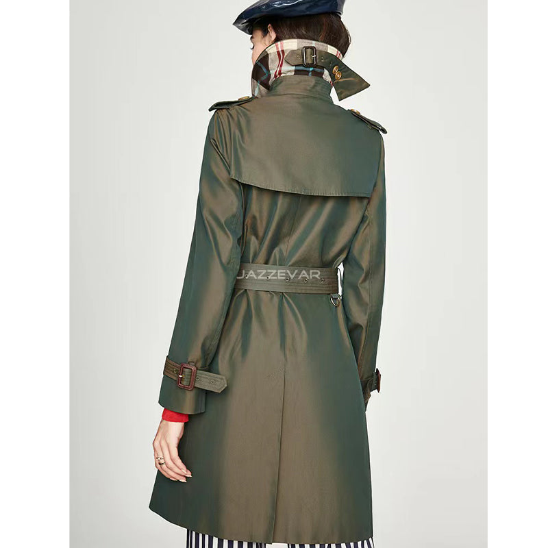 Double breasted trench coat