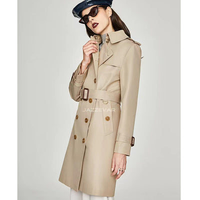 Double breasted trench coat