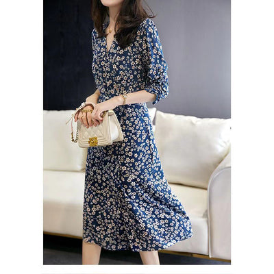 mulberry silk dress