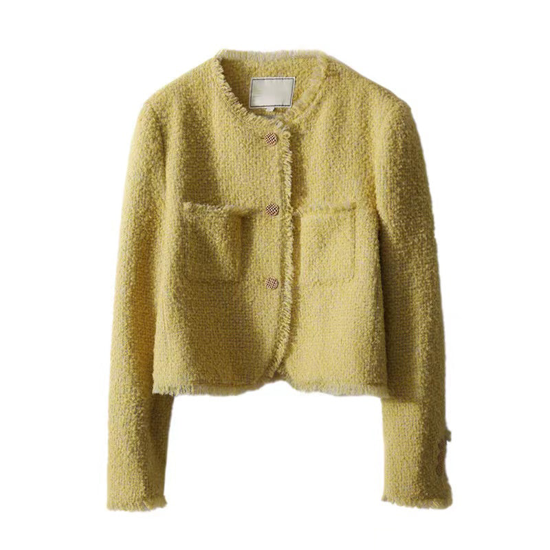 Yellow tweed jacket