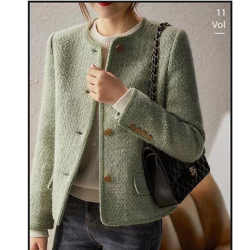 avocado green wool jacket