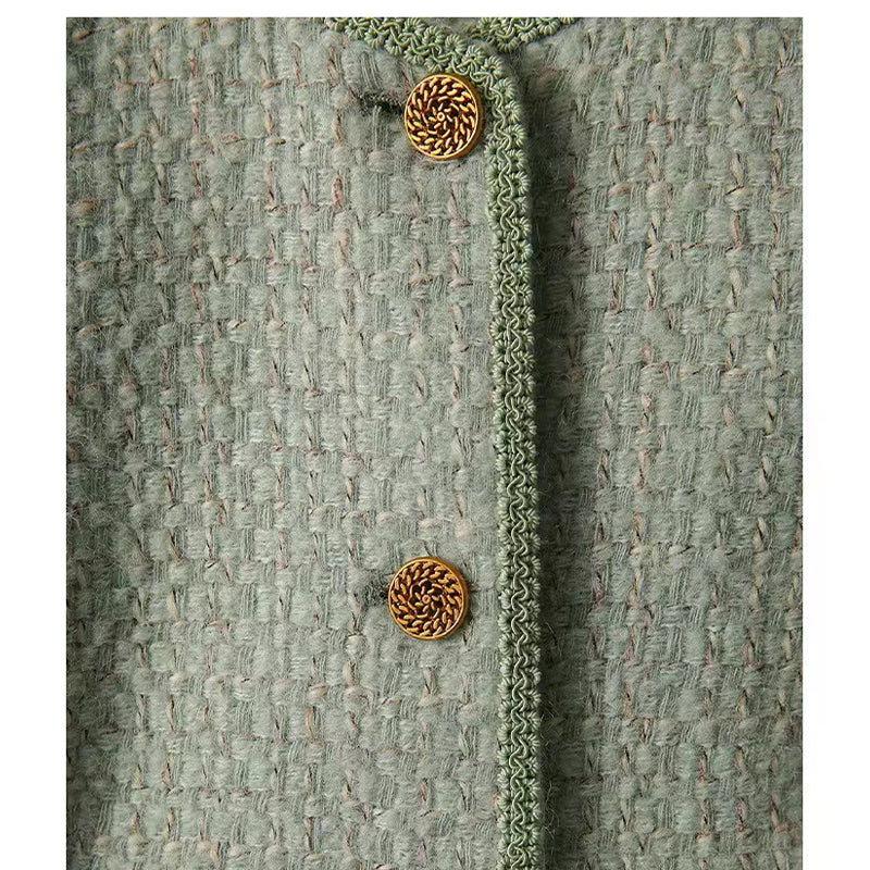 avocado green wool jacket