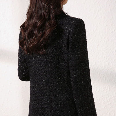 Black tweed wool blazer