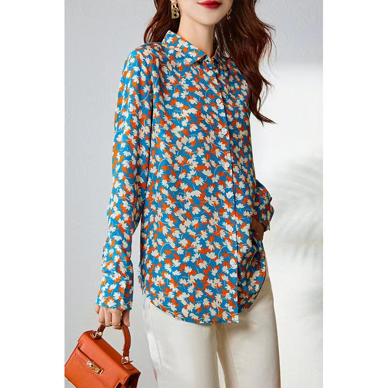 French style mulberry silk shirt