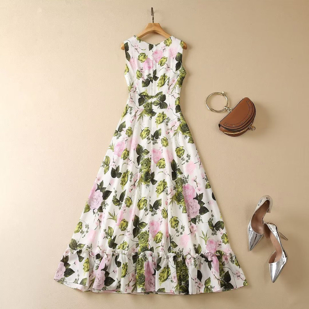 Romantic floral maxi dress