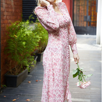 romantic floral vintage dress